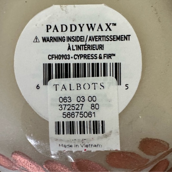 PADDYWAX Cypress & Fir - 14 oz white Glass with copper metallic branch Etching - Picture 13 of 13